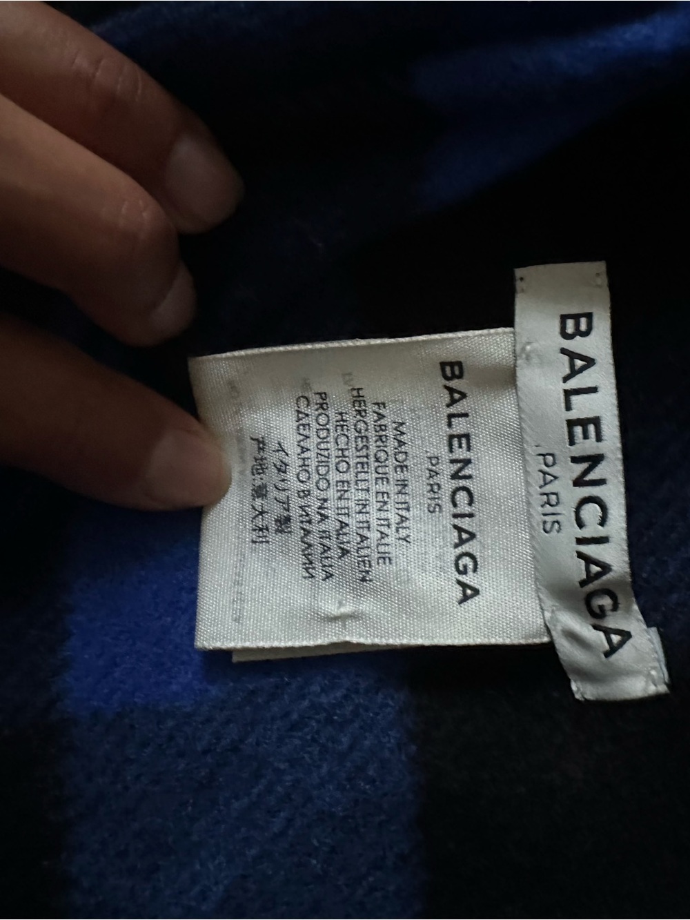 Balenciaga checkered poncho/cape like never worn.
